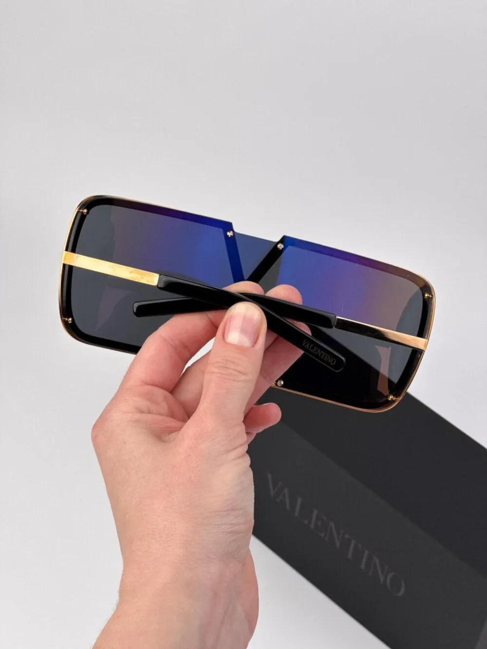 Valentino Sunglasses – Rose Gold Titanium Oversized Mask V-ROMASK VLS-120A A